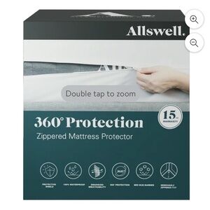 Allswell All-White Zippered Mattress Protector